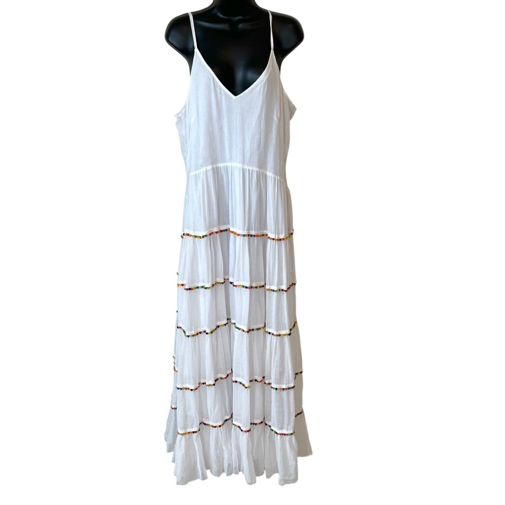 CATHERINE Catherine Malandrino
Soumaya Tiered Ruffle Pom-Pom Maxi Dress